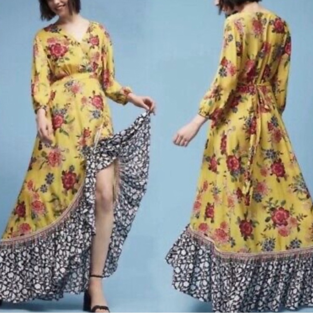 Farm Rio Floral Print Wrap Dress, Size M, Worn once in great condition - Picture 4 of 6